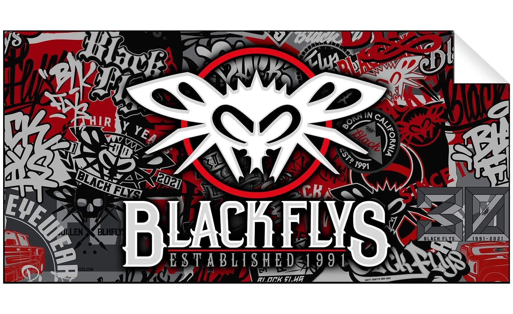 30th Anniversary Beach Towel - BlackFlys