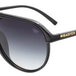 Shiny Black Glitter w/ Smoke Gradient Lens