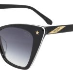 Shiny Black-White-Black w/ Smoke Gradient Lens