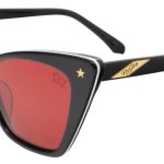 Shiny Black-White-Black w/ Red Lens