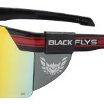 Shiny Black-Red Stripe w/ Orange Mirror Lens