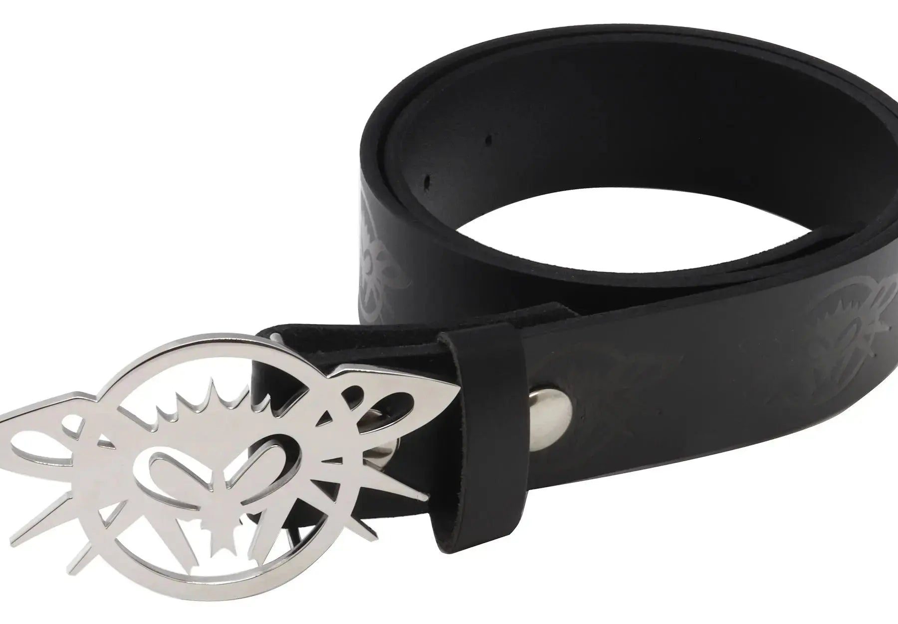 Phantom Buckle Leather Belt