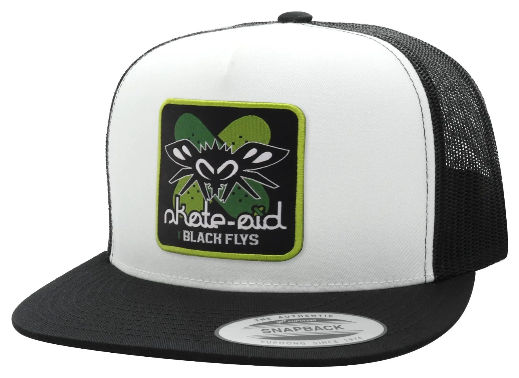 SkateAidTruckerWhtBlk - BlackFlys